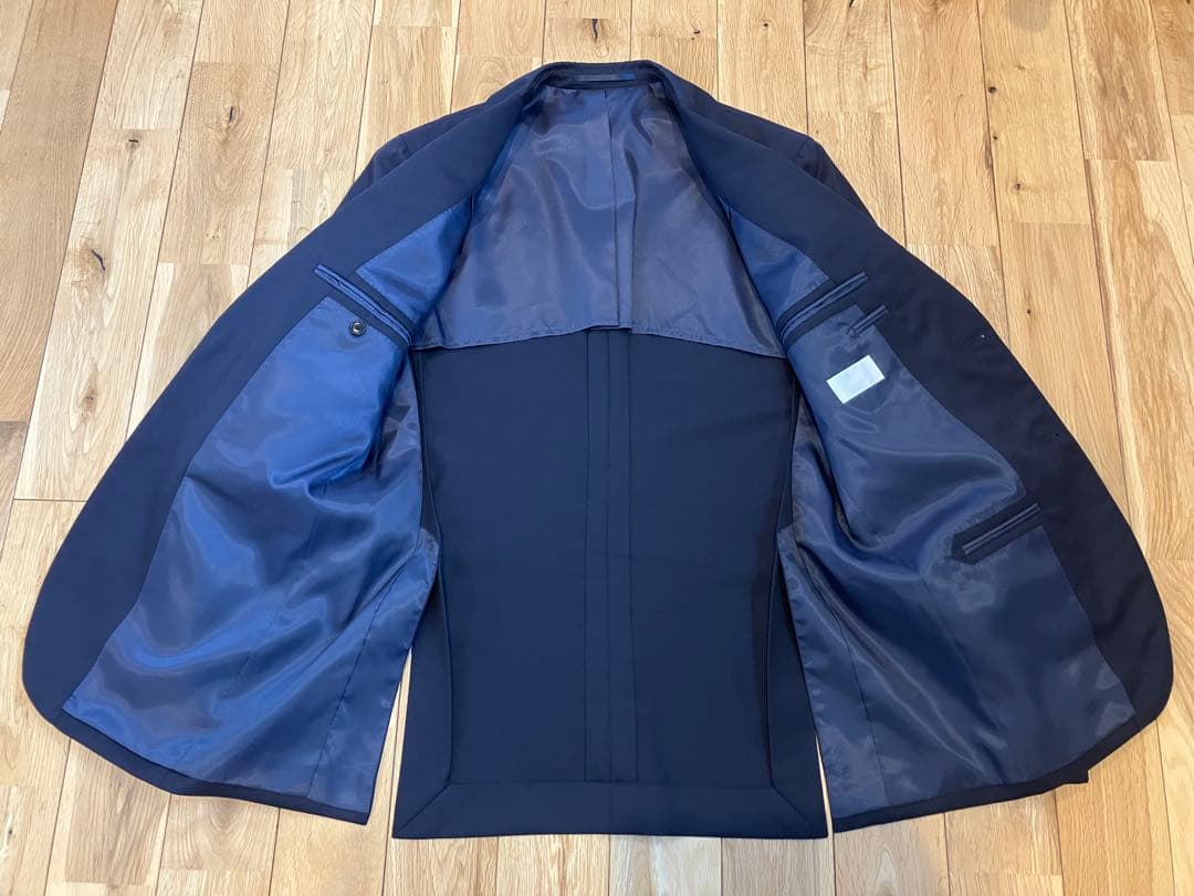 超美品！EDIFICE ダークネイビー2Bスリムスーツ 46