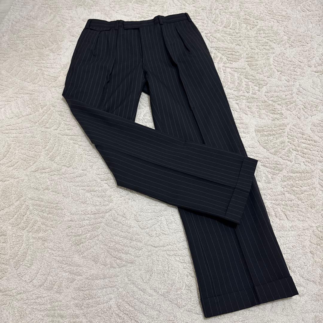 の*い様 【美品】バーバリーブラックレーベル セットアップ ブラック ストライプ