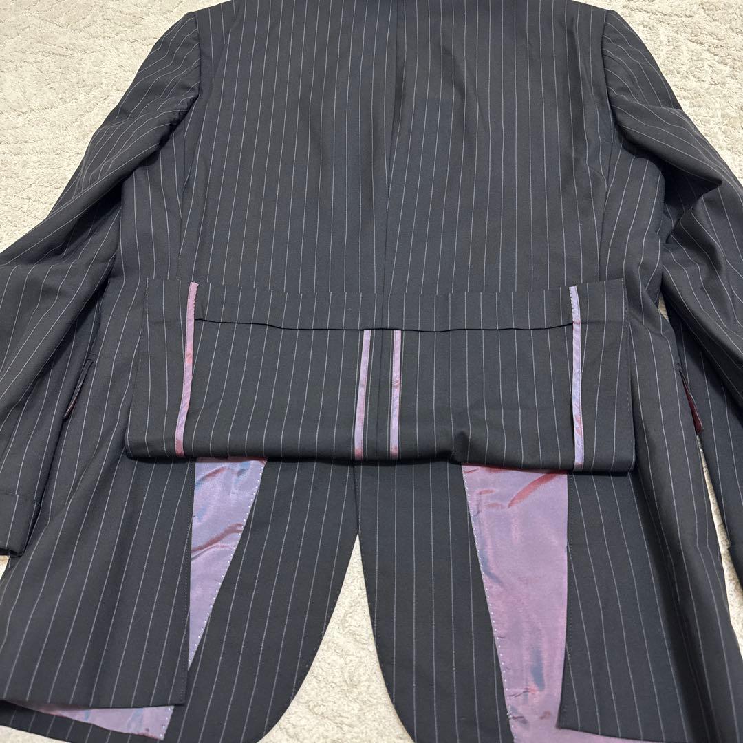 の*い様 【美品】バーバリーブラックレーベル セットアップ ブラック ストライプ
