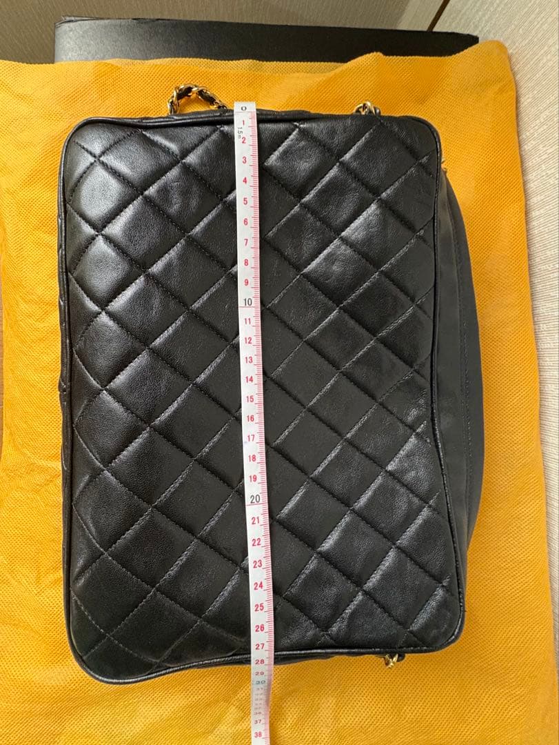 ヴィンテージCHANEL ブラック レザー ショルダーバッグ