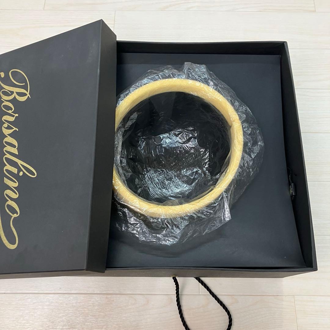 Borsalino ボルサリーノ 中折れハット ウール 黒 USA 7 1/2