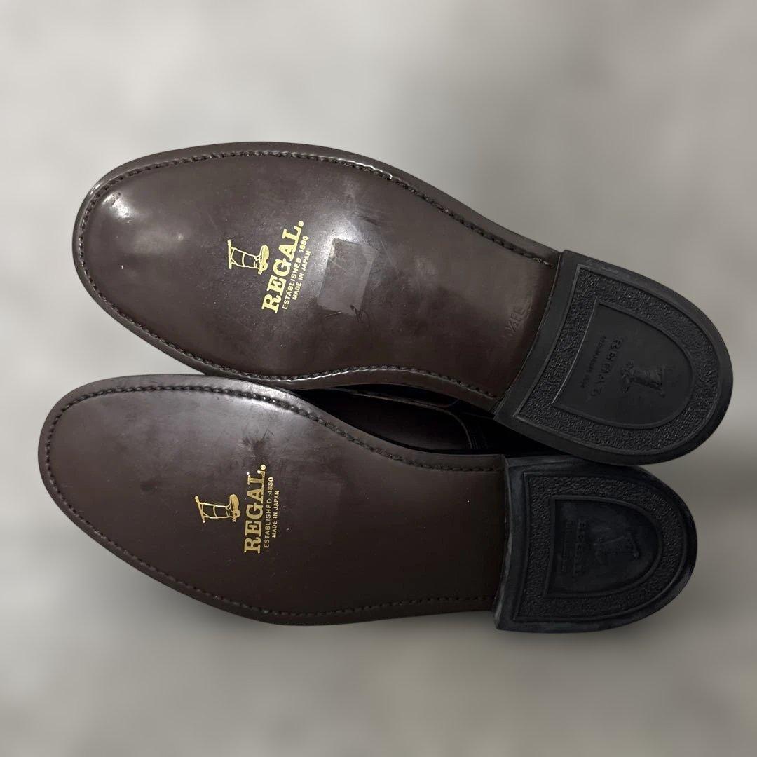 【新品】REGAL 2504 プレーントゥ ビジネスシューズ ダークブラウン