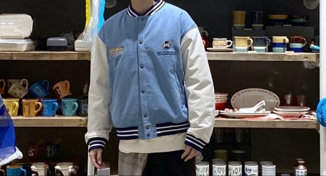 新品タグ付　ニコアンド　バック・トゥ・ザ・フューチャー　刺繍スタジャン