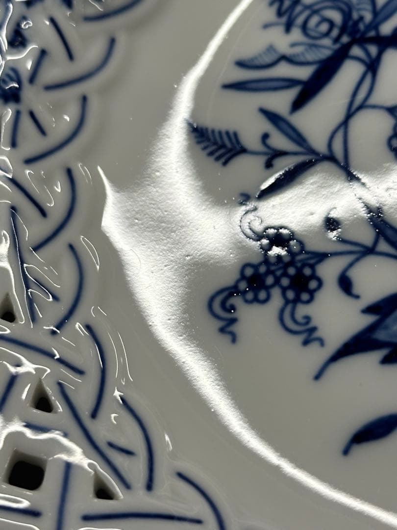 【レア】meissen マイセン　ブルーオニオン　コンポート　コンポティエ