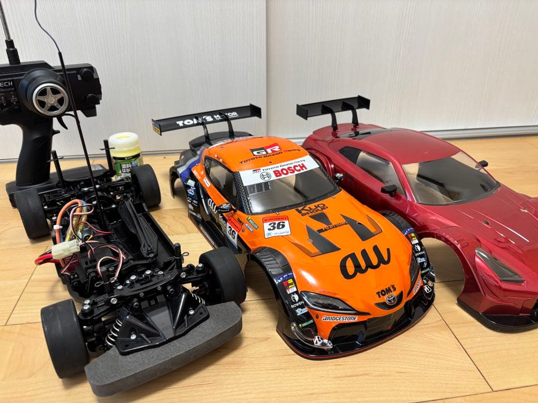タミヤ tt02シャーシMOTULAUTECH GTR & TOM'Sスープラ