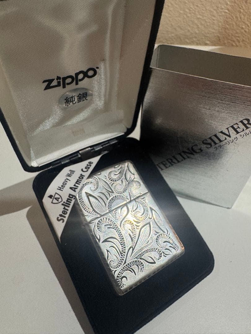 純銀×五面彫刻×Armor （70g） Zippo