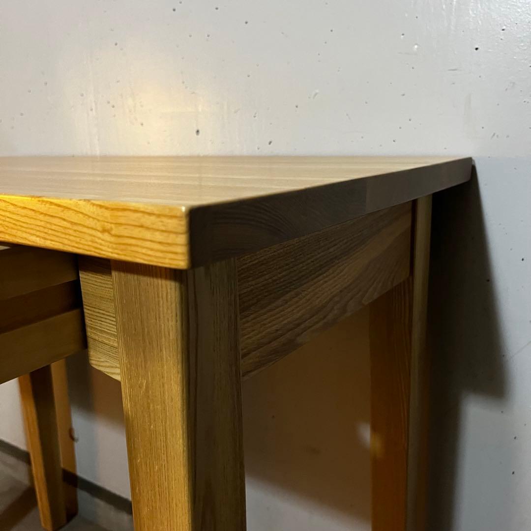 美品・廃盤希少★無印 タモ材パーソナルデスク