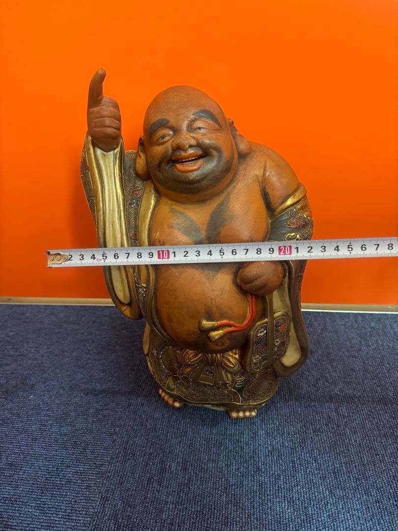 1739 九谷焼　布袋　縁起物 七福神 置物 神仏物 アンティーク 時代物