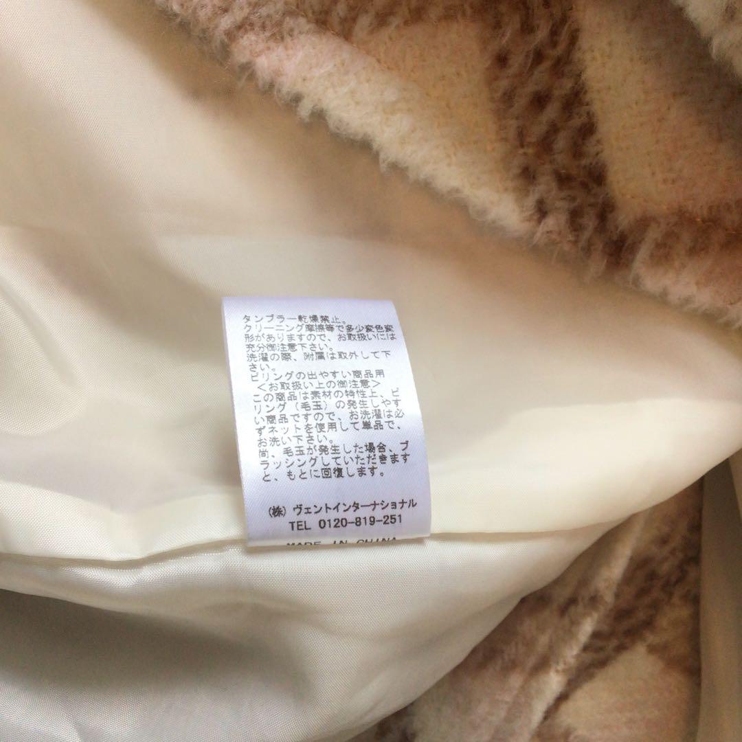 y2k LIZ LISAリズリサ　希少チェックファーポンチョ　グランジ　姫ギャル