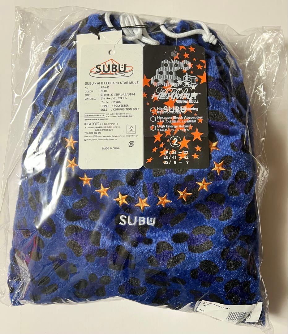 AFB SUBU LEOPARD STAR MULE BLUE サイズ 2
