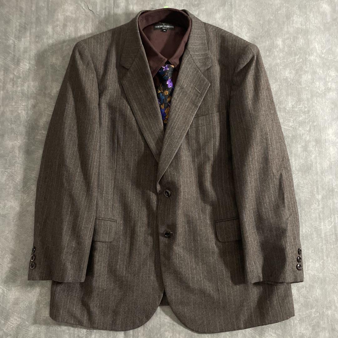 DORMEUIL×GIVENCHY英国製ウール スーツ×花柄シルクセットアップ