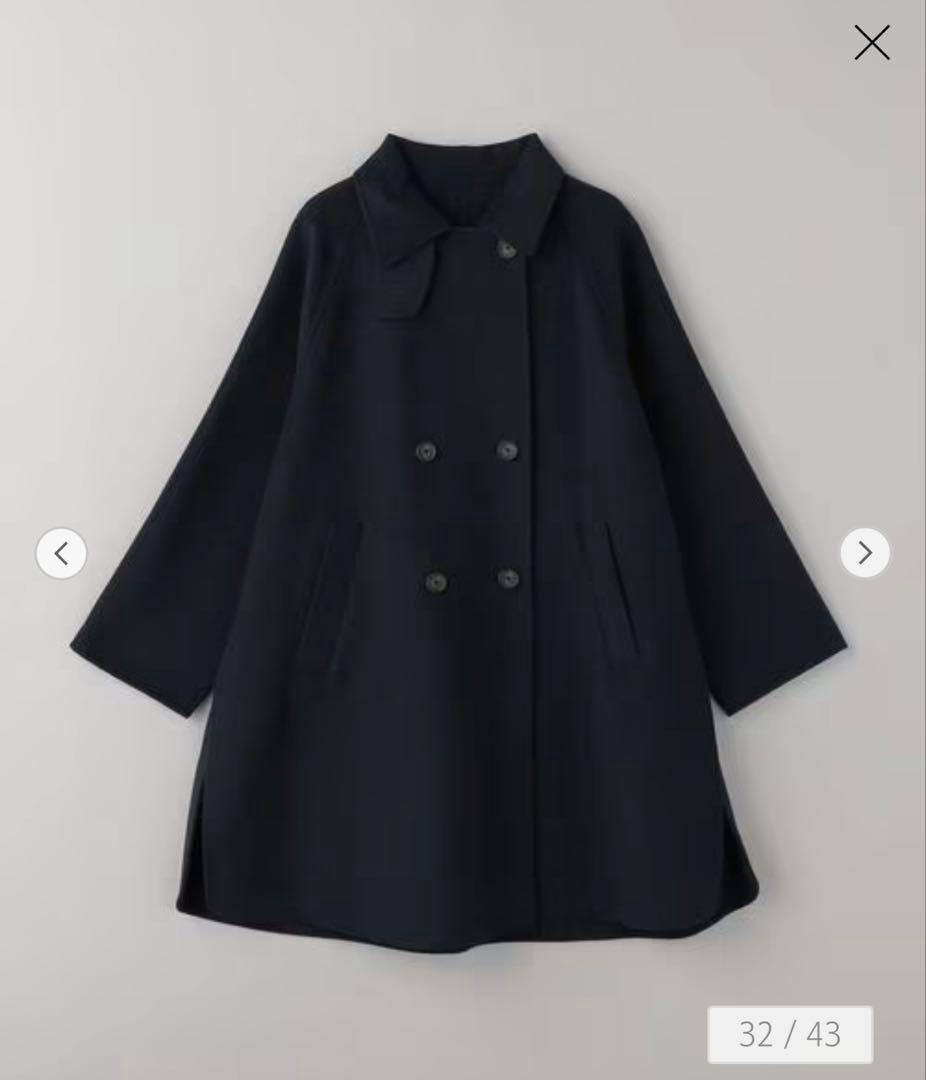 新品/24FW BEAUTY&YOUTH リバー ポンチョコート XS ネイビー