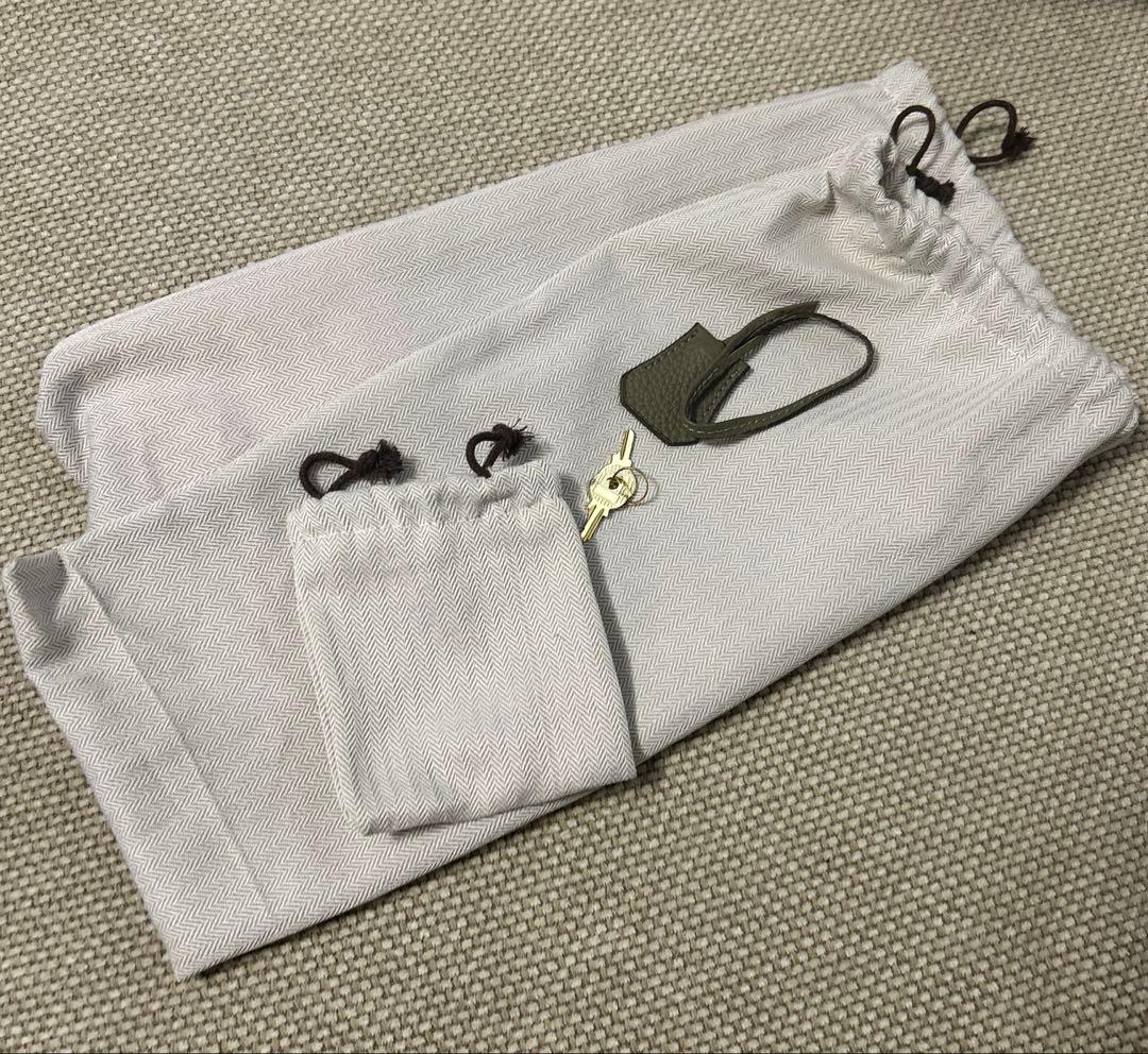 キューブバッグ　エトープ×ゴールド金具PM 本革 キューブバッグ　ノーブランド