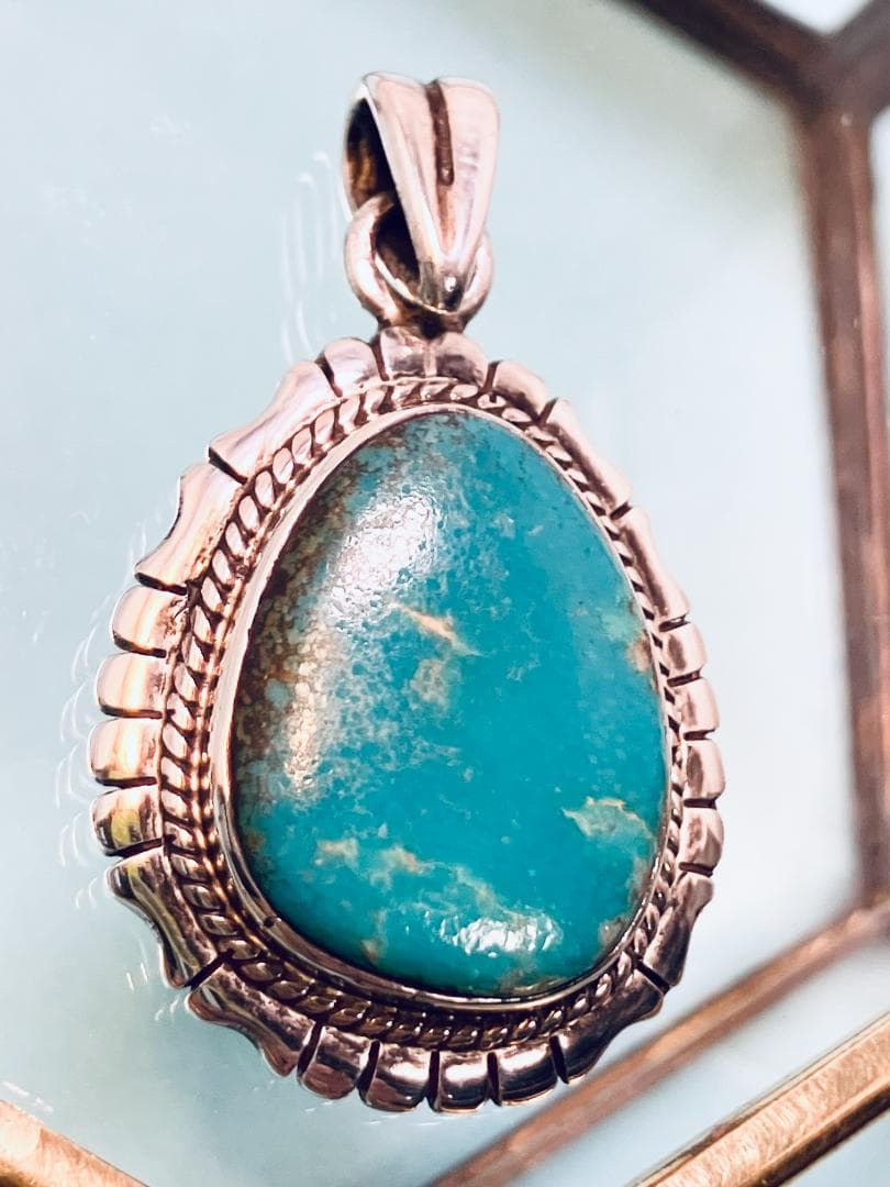 【銀製品925】ターコイズ ハンドメイド　インディアンジュエリー