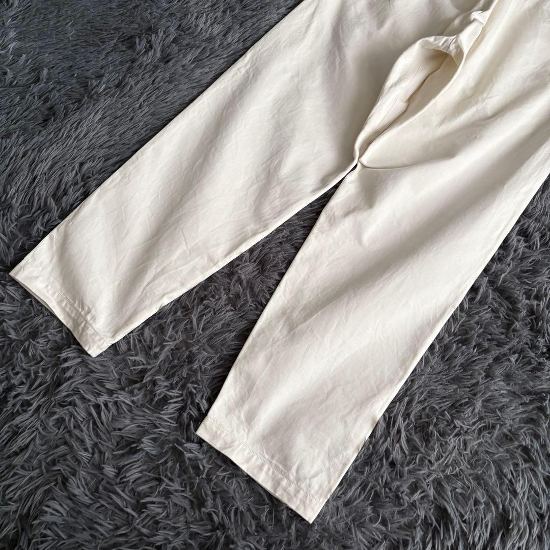YAECA チノクロス ワイドテーパードパンツ 白29 上質コットン 日本製