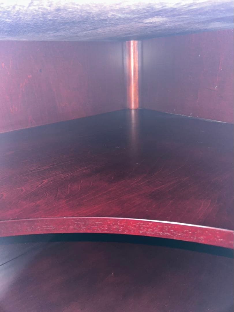 カリモク　コーナーキャビネット　アンティーク　古民家 家具　コーナーボード