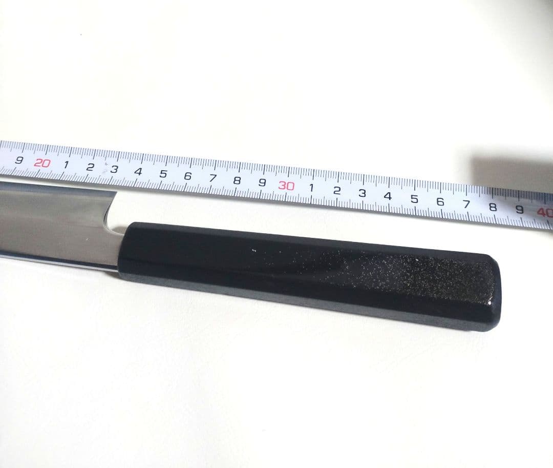 堺一文字光秀 V金10号 鏡面仕上 漆塗り錫ちらし柄 柳刃包丁 鞘付き