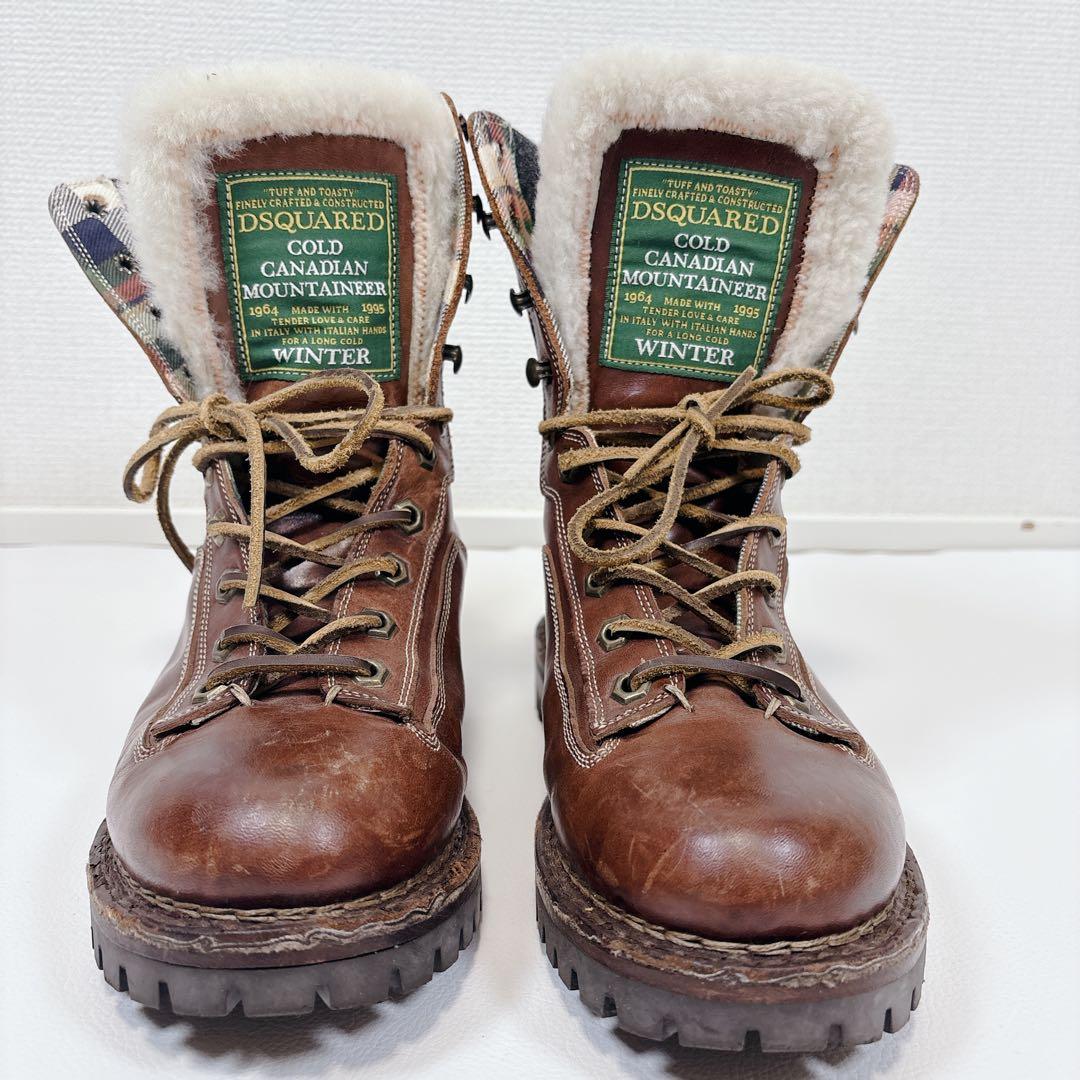美品✨ DSQUARED2 マウンテンブーツ レザー 本革 ムートン　EU40