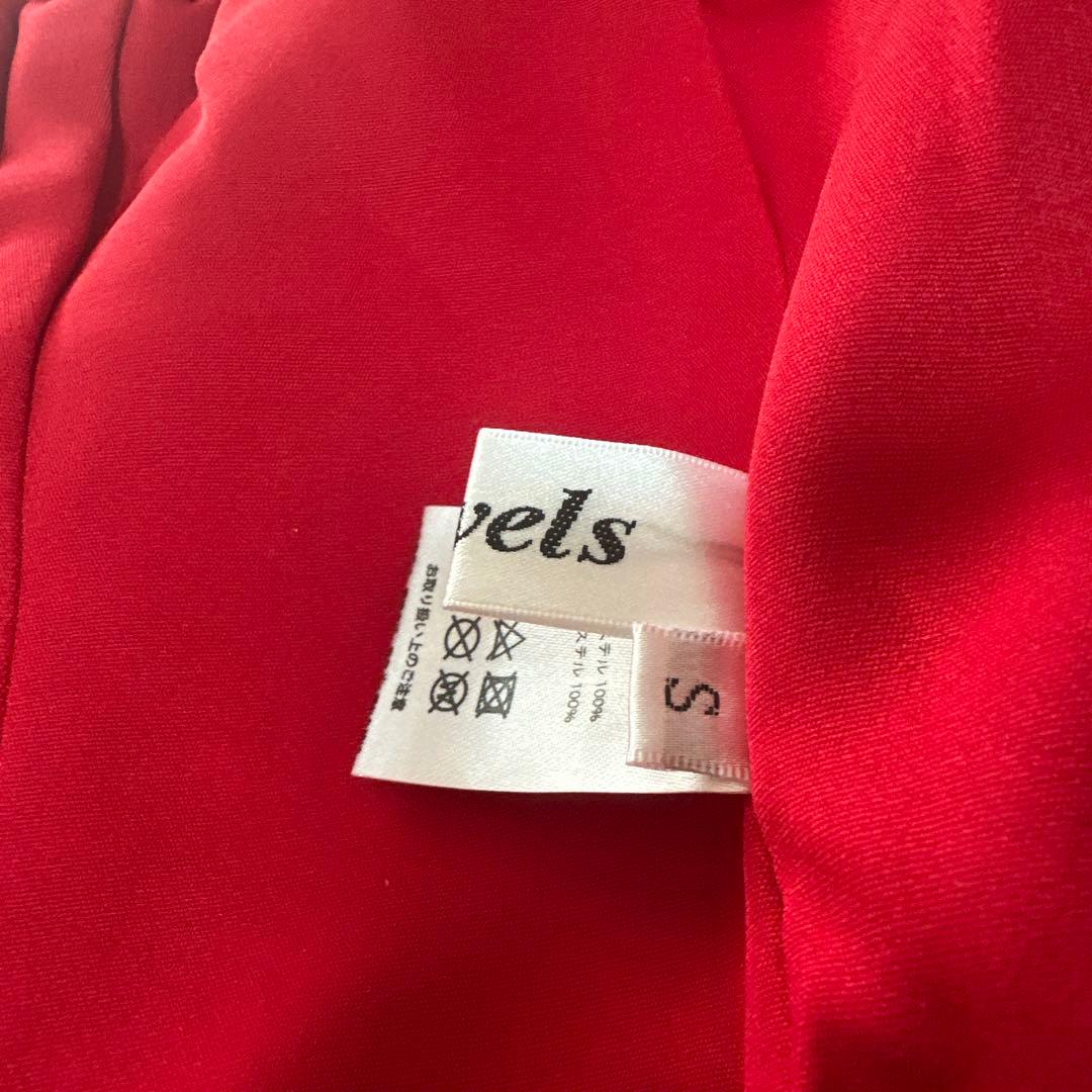 JEWELS セットアップドレス ツイード ワインレッド 赤 Sサイズ