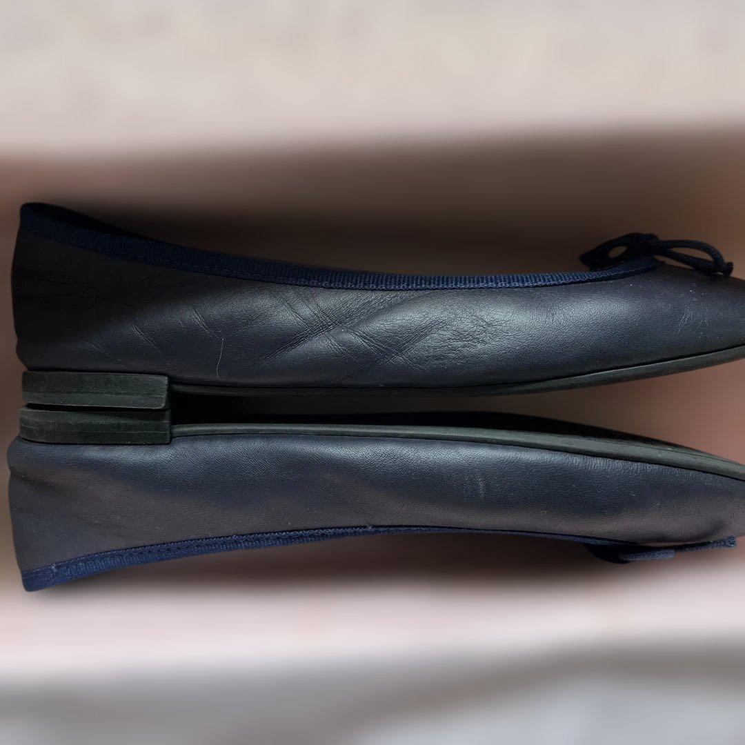 repetto ネイビー バレエシューズ