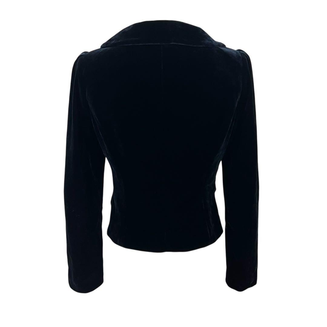 美品♡Rene ルネ　ベルベット　ベロア　ダブルジップジャケット　ベロア　黒　S