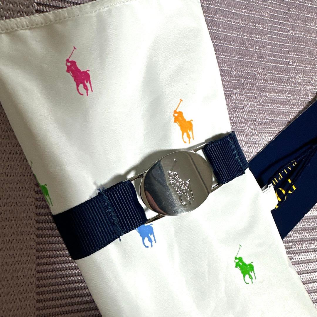 新品未使用タグ付　ポロラルフローレンお馬さんロゴマルチカラー晴雨兼用傘