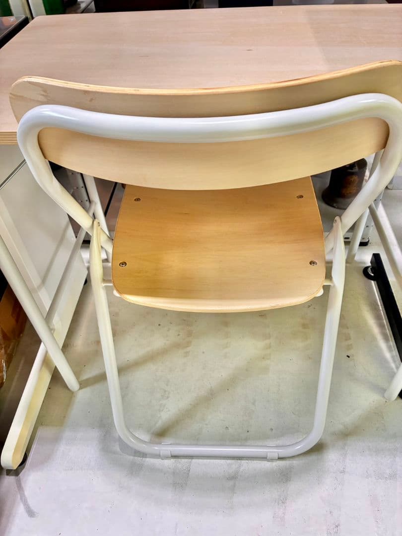 【現地引取OK】MUJI 折りたたみ式テーブルと椅子セット