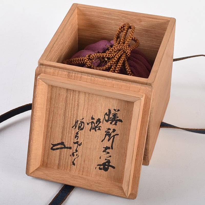 Gojyo 茶入　仕覆三点　啐啄斎極め箱　碌々斎書付二重箱　F　R7745