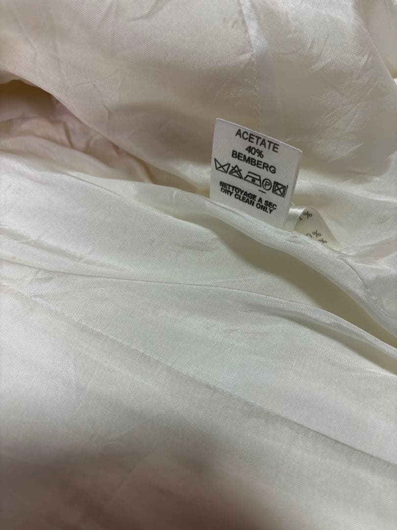 CELINE セリーヌ ダブルボタンジャケット　コットンリネン　オフ白