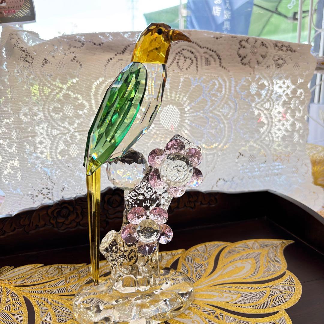 クリスタル製 鳥の置物