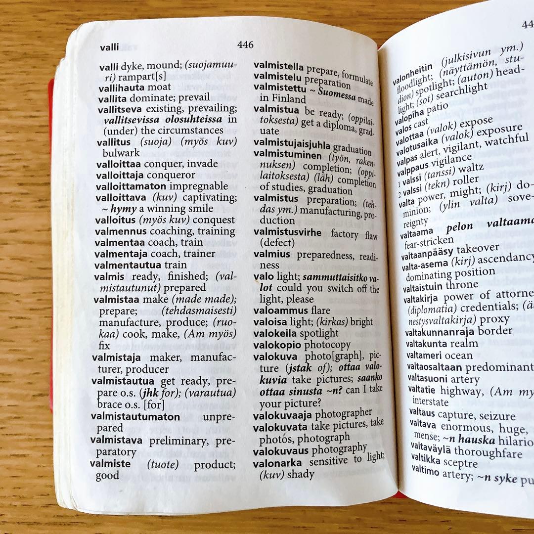 辞書　辞典　フィンランド語　英語　SUOMI ENGLANTI 2冊