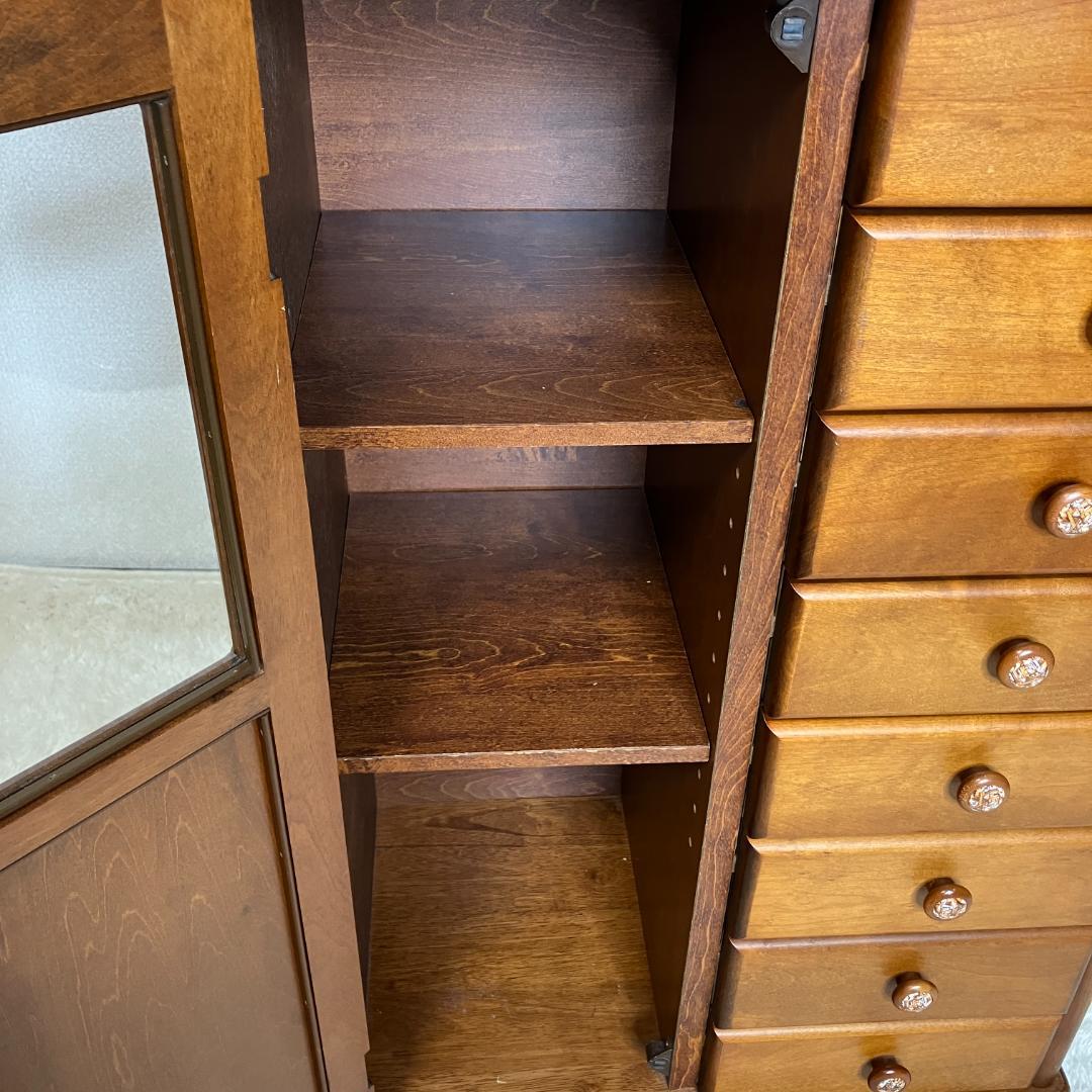 レトロ　曙工芸　サイドキャビネット　8段　収納棚　飾り棚　食器棚