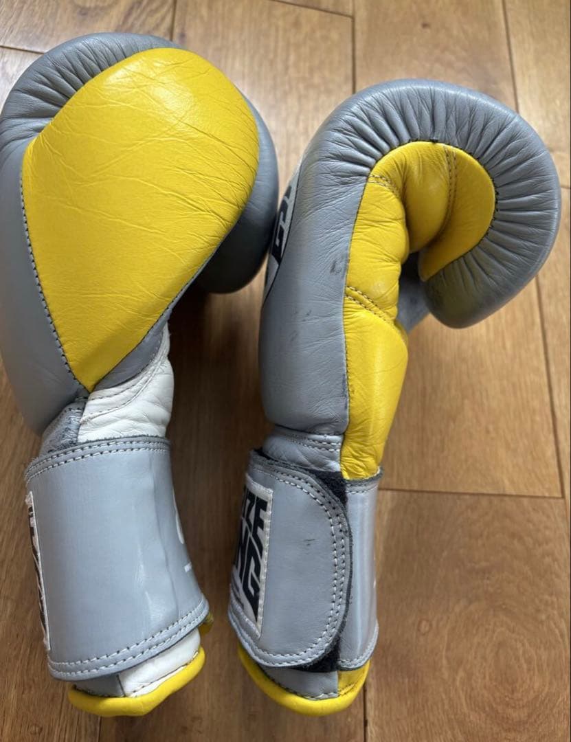 ボクシング PRIZE RING boxing gloves Grey/Yellow 8oz