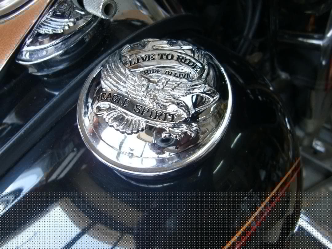 DS390126 ガスキャップメダリオン2個セット　クロームイーグル