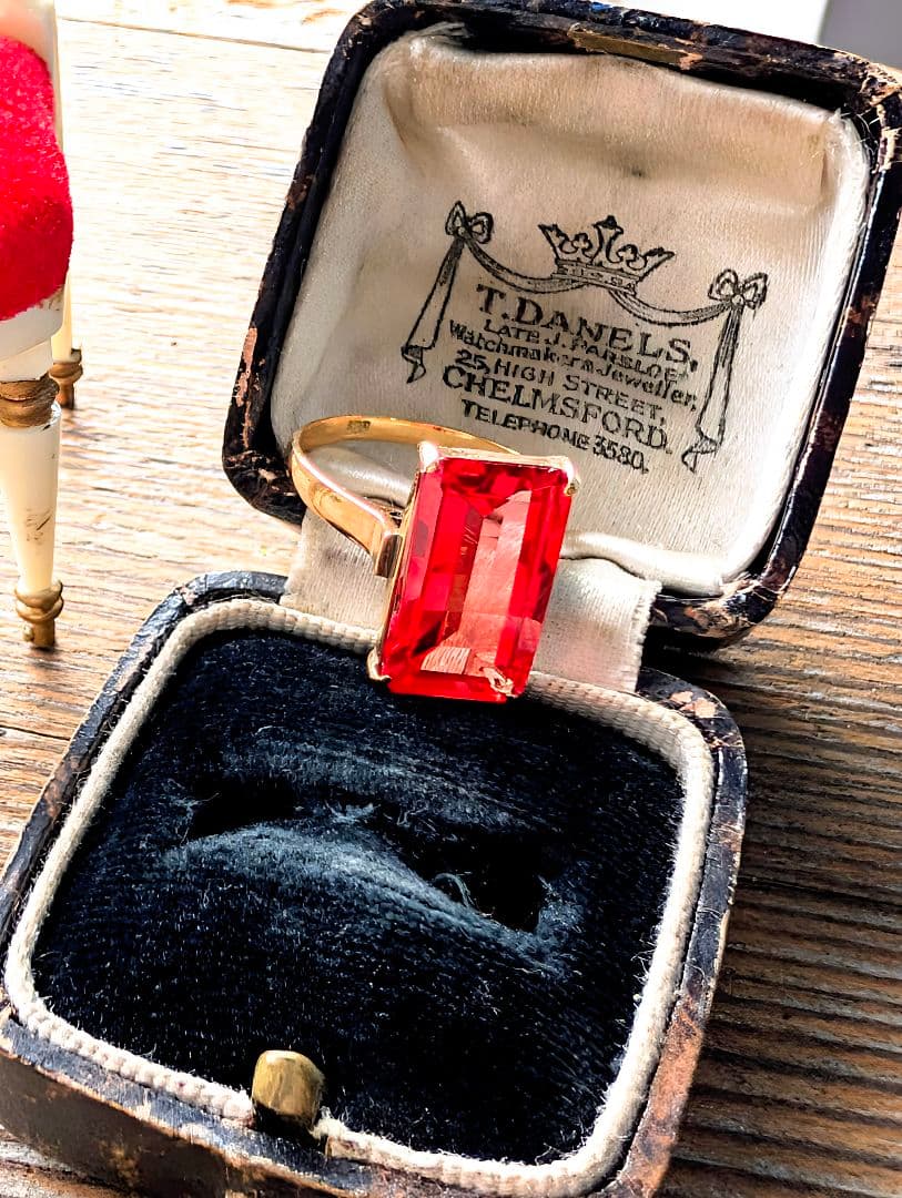 英国アンティーク　リングケース　ヴィクトリアン初期 ✨️ビンテージミニチュア椅子