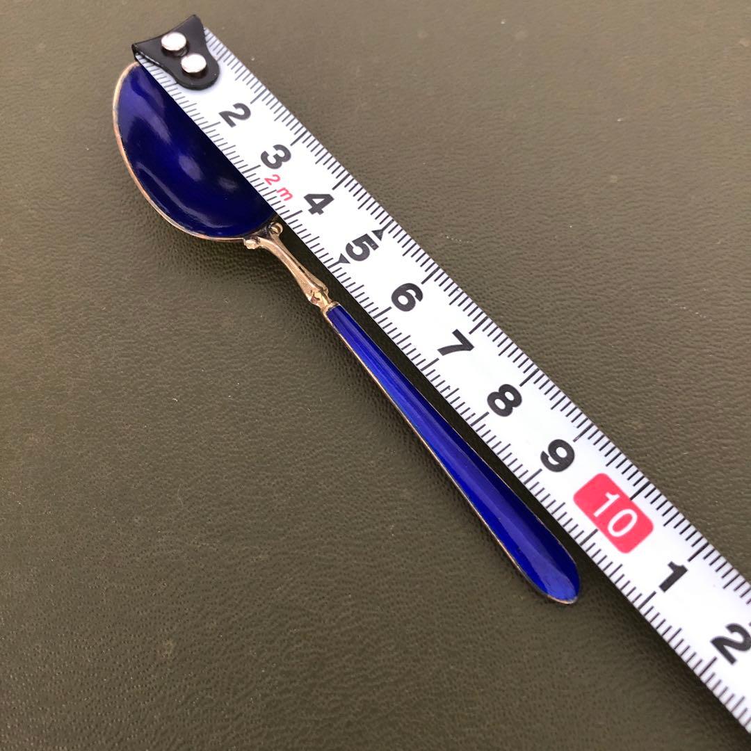 ヴィンテージ　S.J.Rose & Son 純銀製　スプーン6本　七宝　シルバー