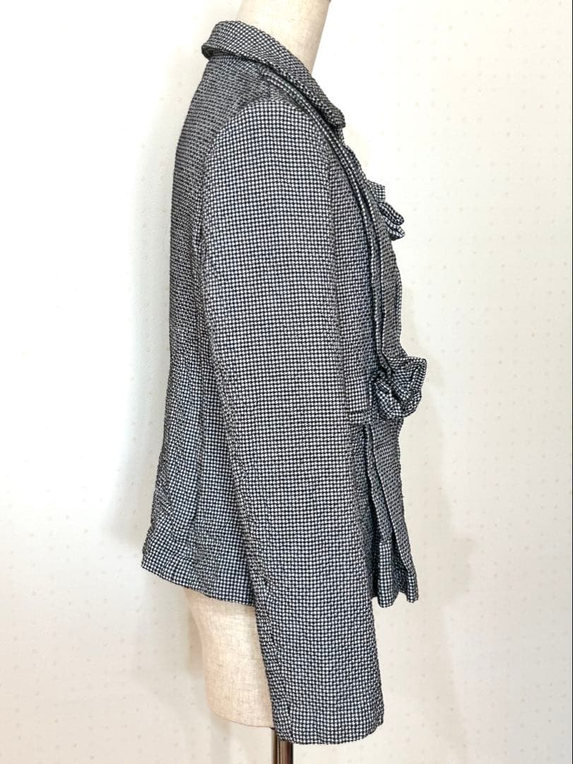 こ*ぎ様 コムデギャルソン コムコム 千鳥格子 丸襟 ジャケット サイズS AD