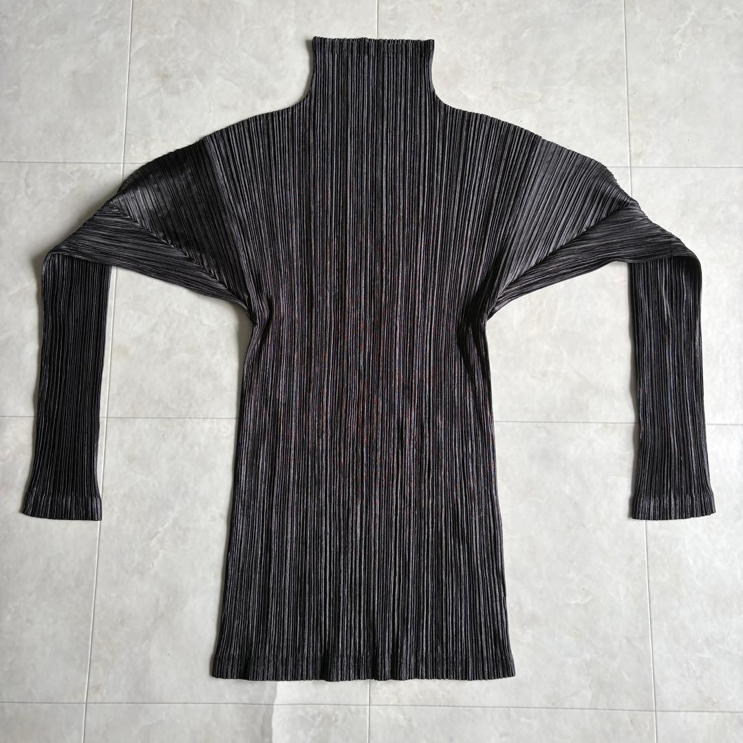 ISSEY MIYAKE プリーツ ハイネック ドルマン L カットソー