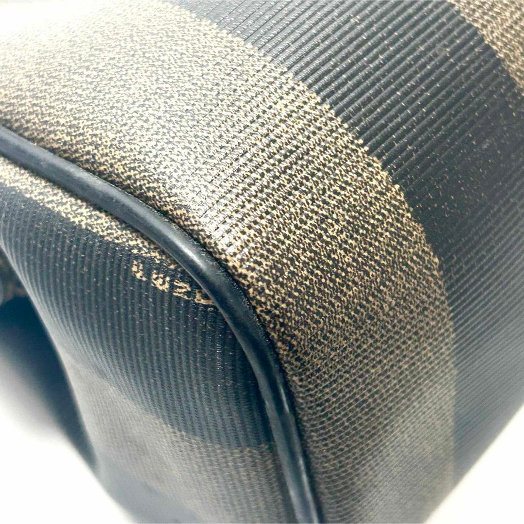 フェンディ　 ペカン　FFロゴ　PVC ハンドバッグ　ミニボストンバッグ