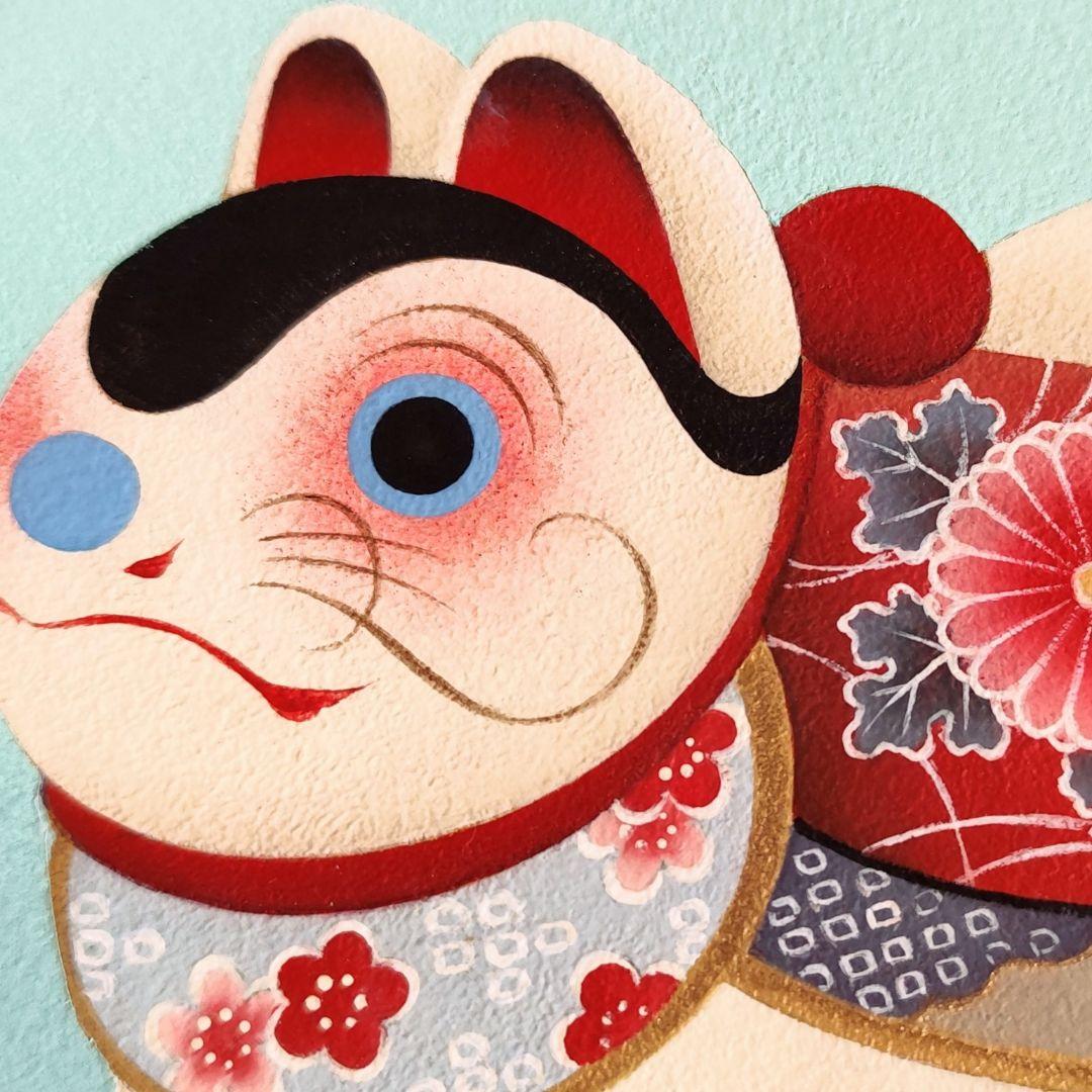 トールペイント 宝船 招き猫 張り子犬 お雛様 ４柄 和風 古屋加江子