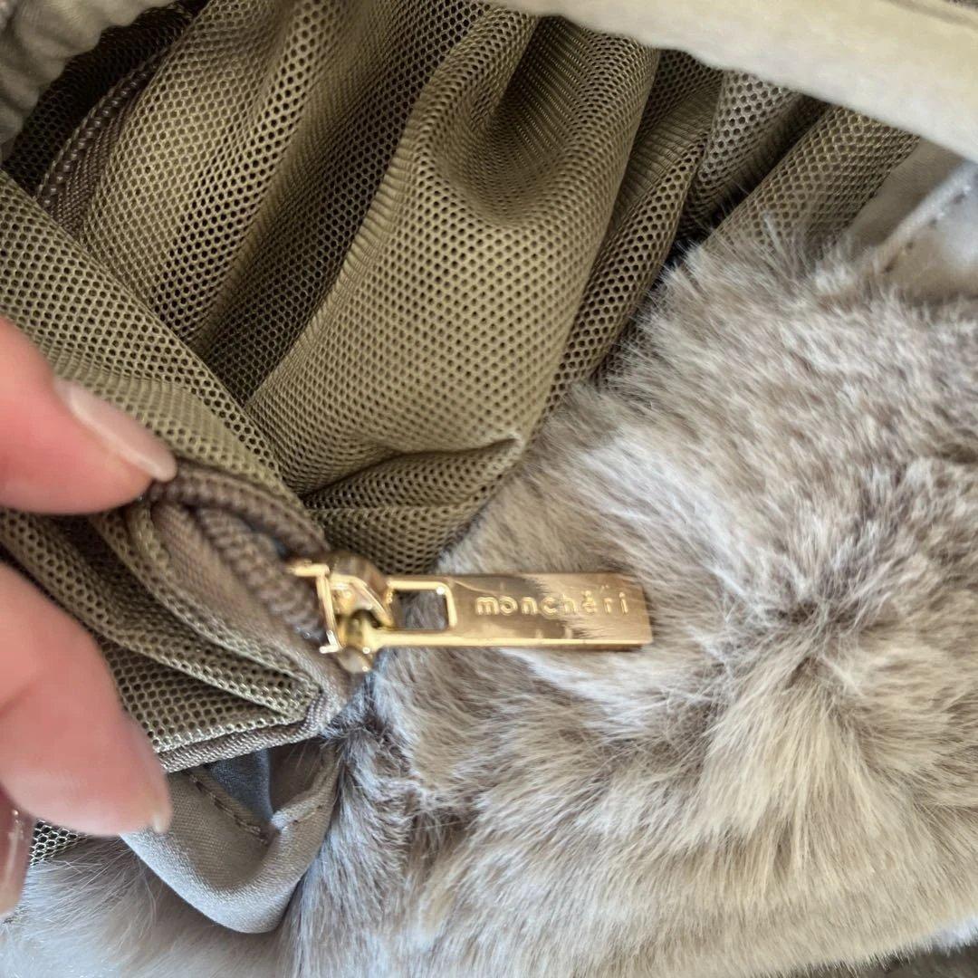 monchéri 2wayハンモック型メッシュ付きファースリングバッグ モカ