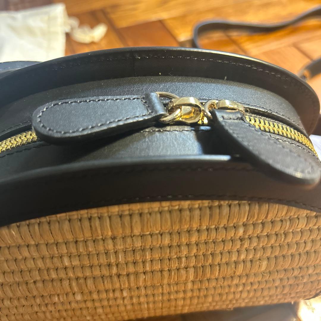 バッグ A.P.C mini Demi-Lune raffia crossbodybag