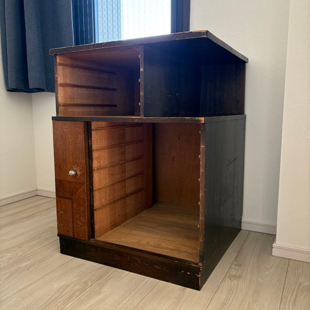 昭和レトロ 木製 小引き出し 収納棚 古家具 アンティーク 作業台