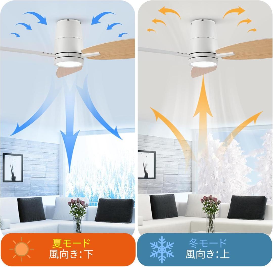 【開封済・未使用】Taloya シーリングファンライト ホワイト 10畳 天井