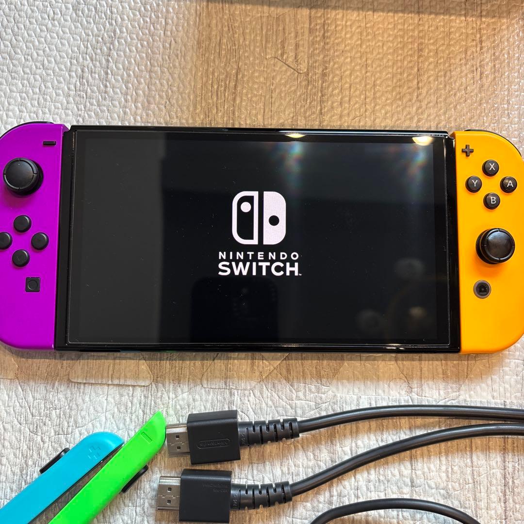 Nintendo Switch 有機ELネオンパープル/オレンジ 本体おまけ多数
