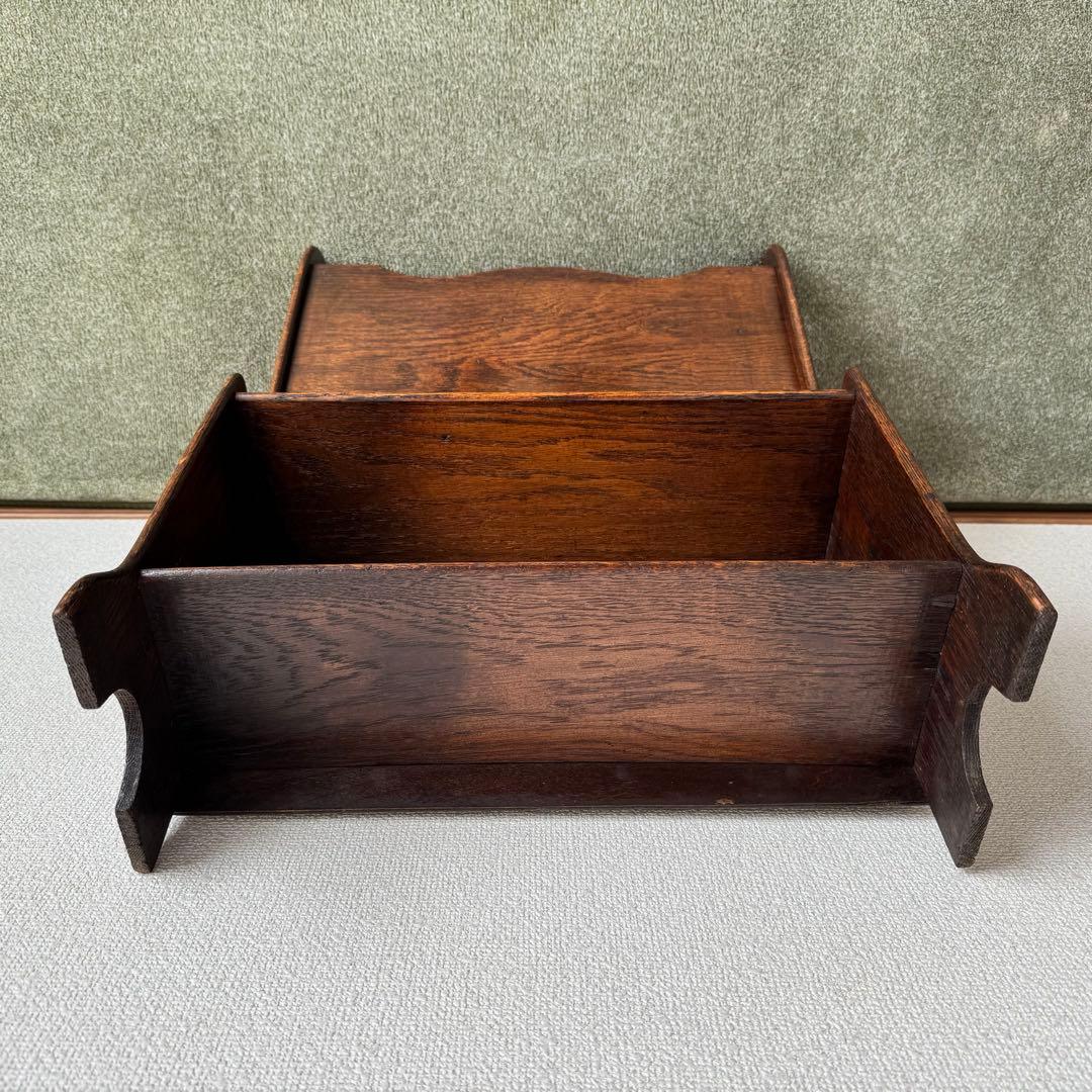 英国　アンティーク　木製　マガジンラック　本棚　収納　シェルフ　イギリス