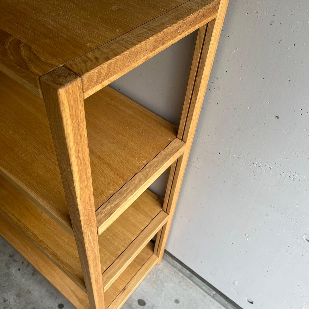 美品・廃盤希少★無印 オーク材ユニットシェルフ・中