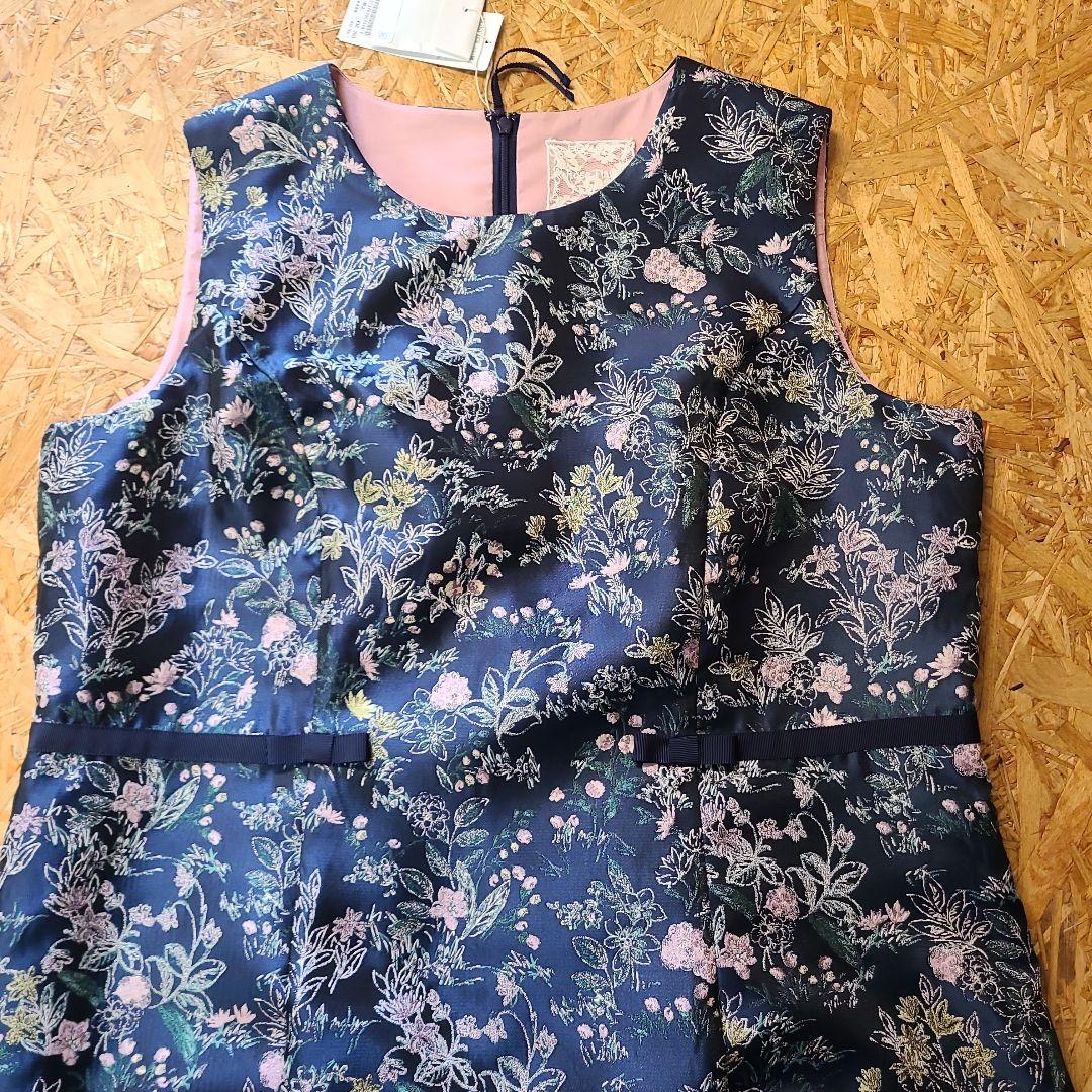 ROSE TIARA 花柄 ノースリーブ ワンピース タグ付き 46