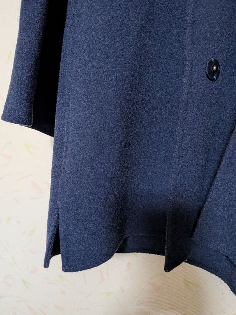 【高級】WEEKEND　MaxMara　フーディーハーフコート　ネイビー　М