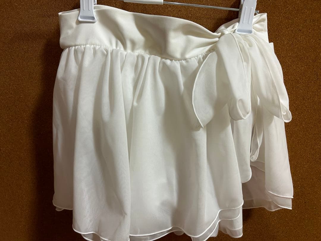 PEAK&PINE シアー素材袖付きオフショルダースカートビキニ（248016）